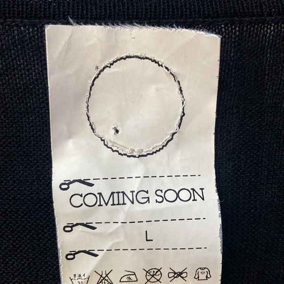 YOHJI YAMAMOTO Coming Soon black cotton top size large - Picture 4 of 7